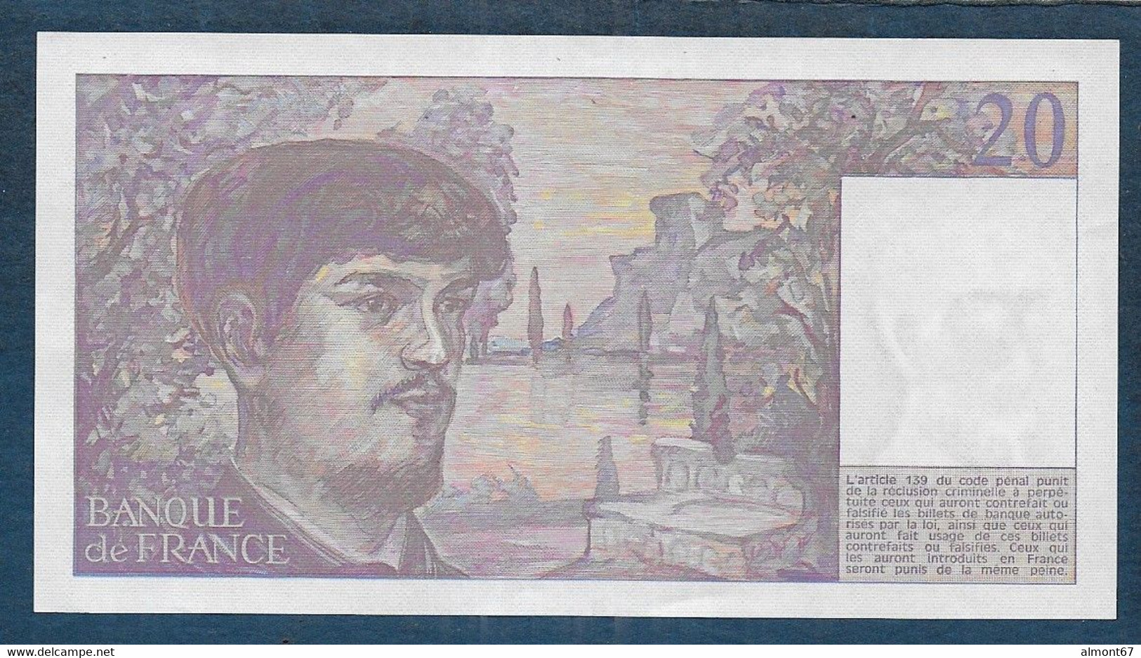 20 Francs  Debussy   De 1986 - 20 F 1980-1997 ''Debussy''