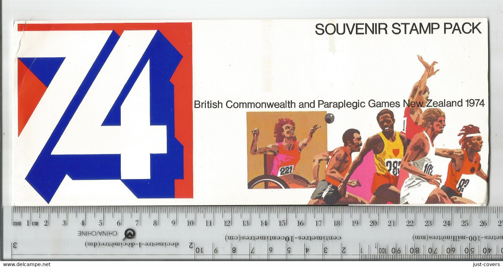 Oceania > New Zealand Souvenir Pack. Scott # 547 - 551 Complete Set.Commonwealth Games 1974.............(Box9) - Presentation Packs