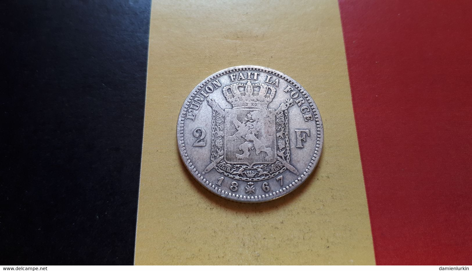 BELGIQUE LEOPOLD II TRES BELLE 2 FRANCS 1867 AVEC CROIX ARGENT - 2 Francs