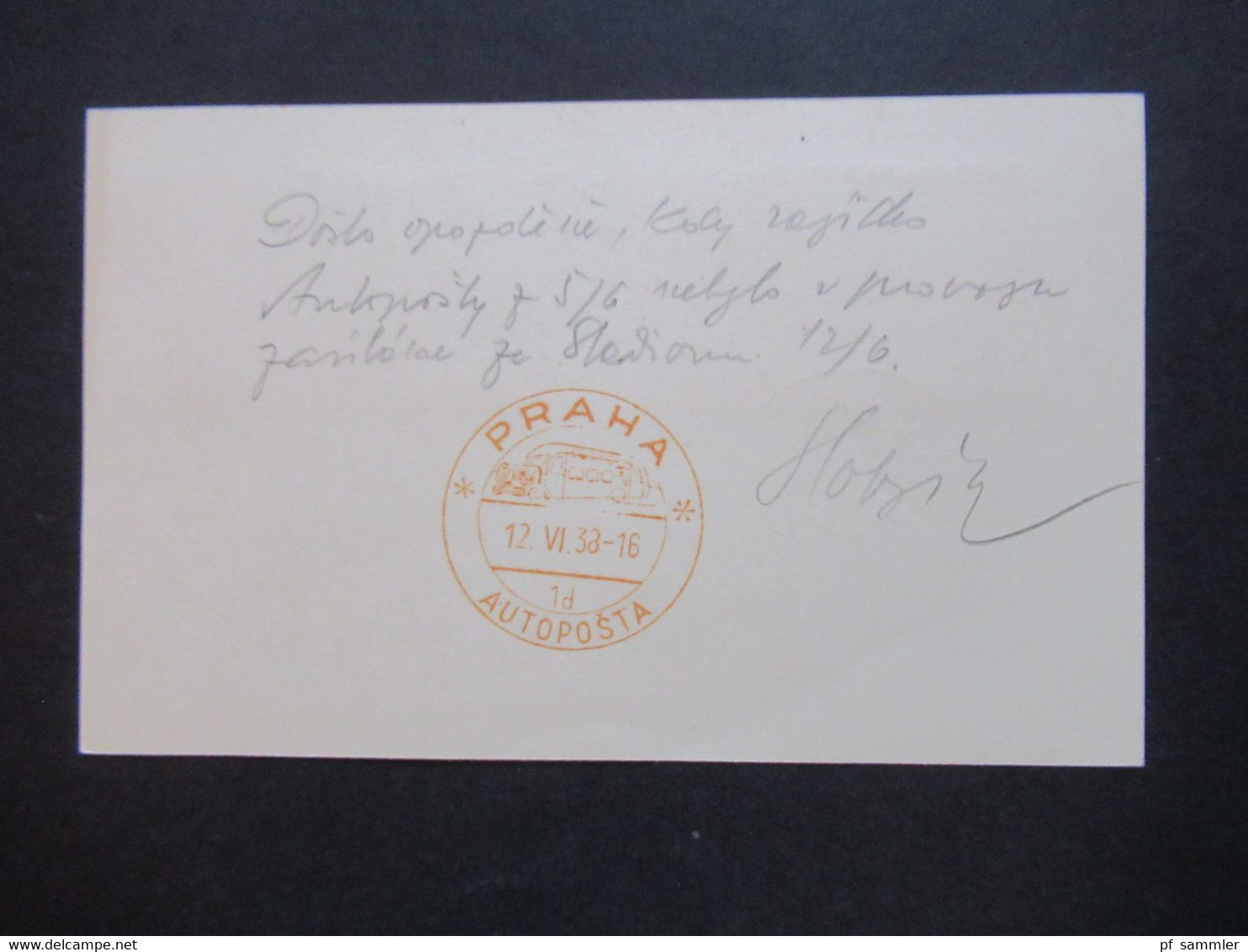 CSSR 1938 Kämpfe Bei Vouziers Nr.393 Mit Zierfeld 3x SST Orange Autoposta Praha 12.6.1938 Kennbuchstabe 1d - Lettres & Documents