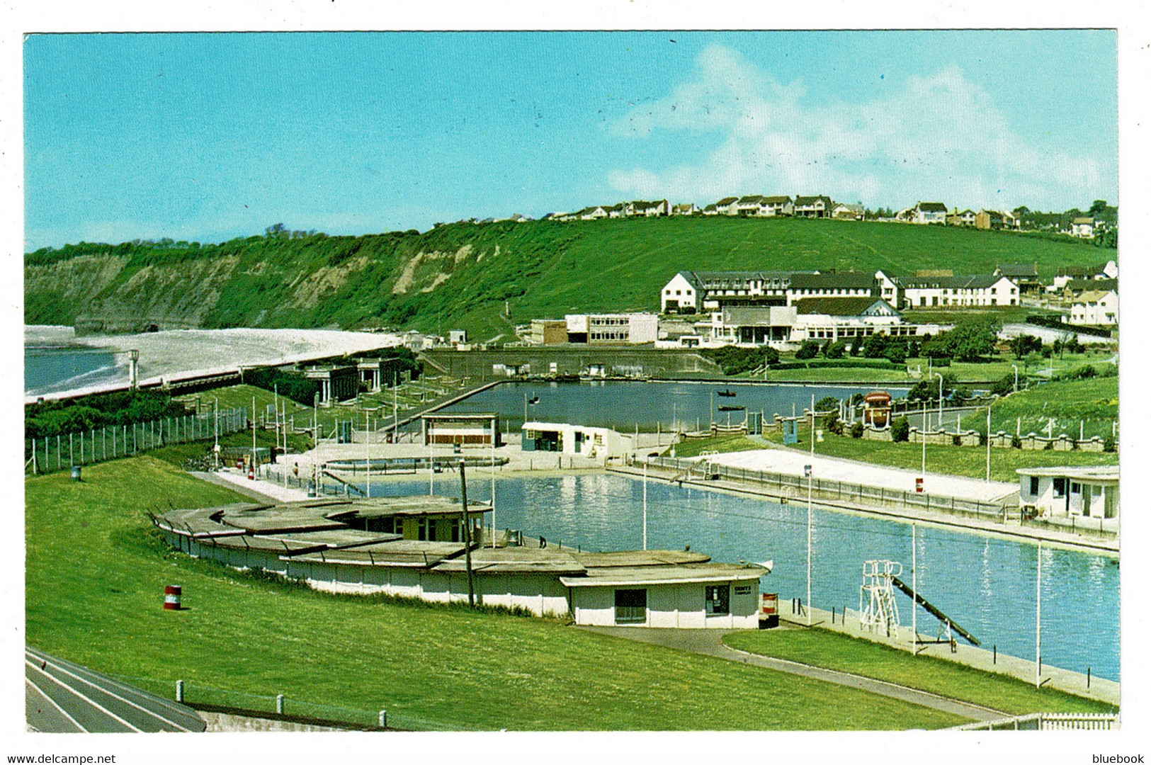 Ref 1502 - Postcard - Cold Knap Bathing Pool Barry - Glamorgan Wales Swimming Pool - Glamorgan