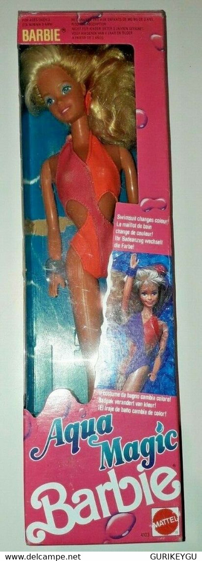 Poupée BARBIE AQUA MAGIC Mattel Dans Sa Boite D'origine De 1989 EO 32cmx 9cm - Barbie
