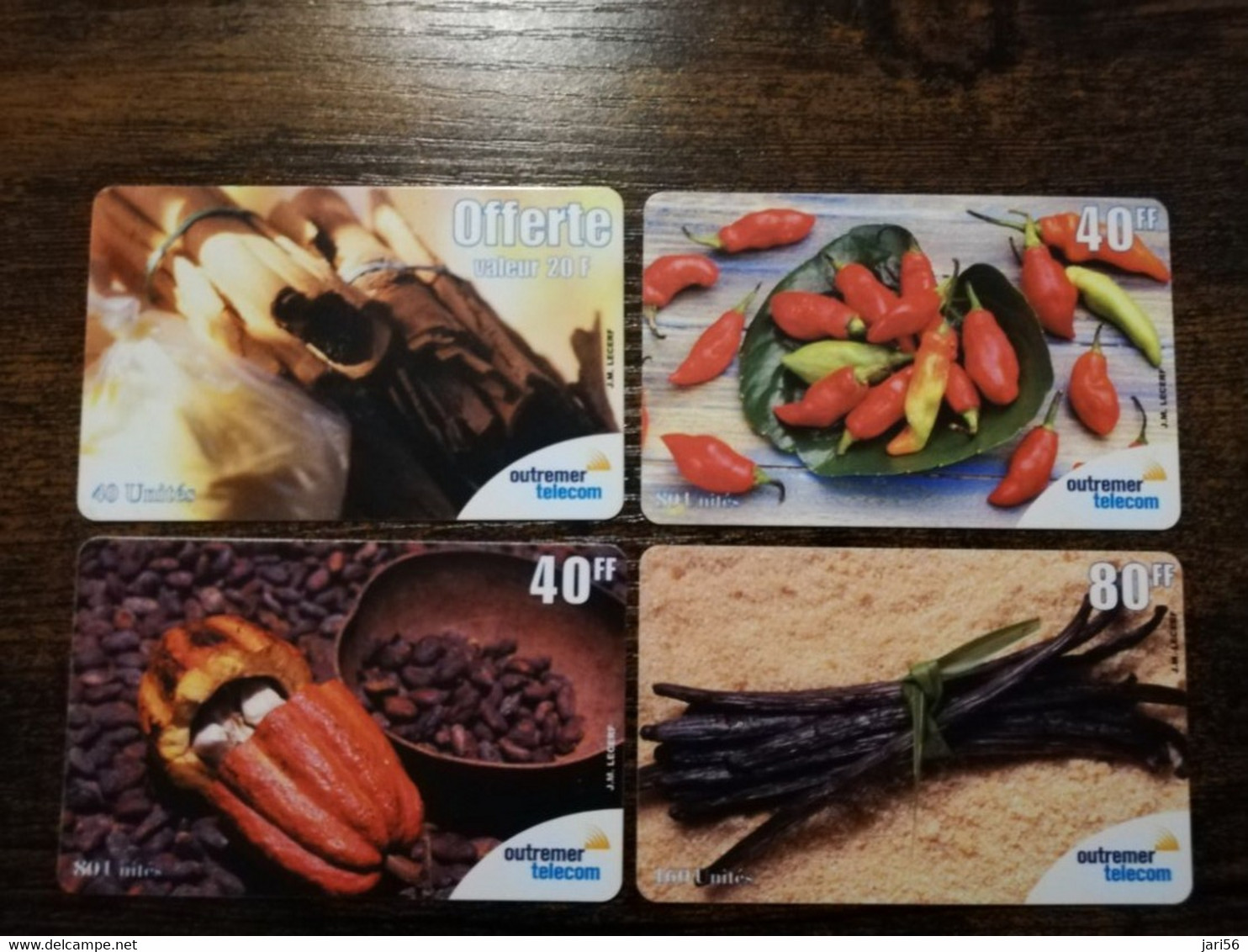 ST MARTIN  OUTREMER TELECOM/ SERIE 4 CARDS  SPICES 20FF,2X 40FF, 80FF.  ANTF OT90-93 ** 6328 ** - Antilles (French)