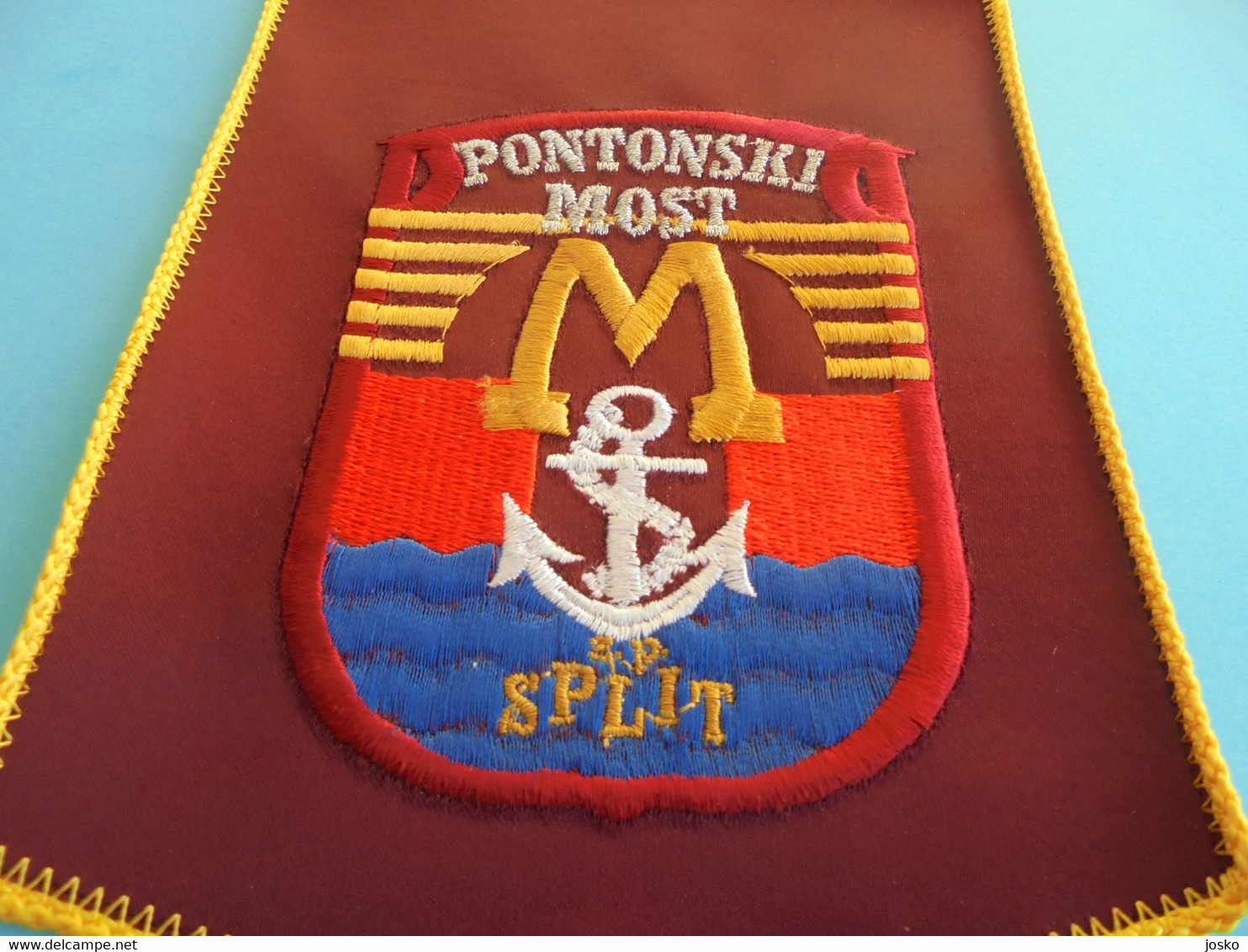 PONTONSKI MOST - SPLIT - Croatia Army Beautifull Larger EMBROIDERED Pennant Flag Croatie Armee Kroatien Croazia Croacia - Banderas