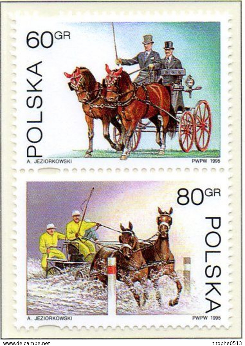 POLOGNE. N°3342-3 De 1995. Championnat Du Monde D'attelages. - Jumping