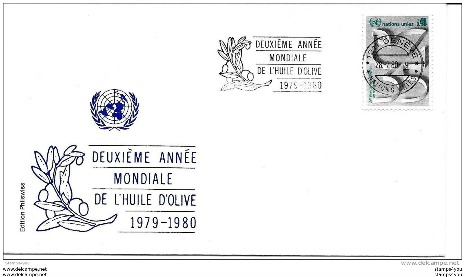 248 - 38 - Enveloppe  Avec Oblit Mécanique "Deuxième Année Mondiale De L'huile D'olive" - Briefe U. Dokumente