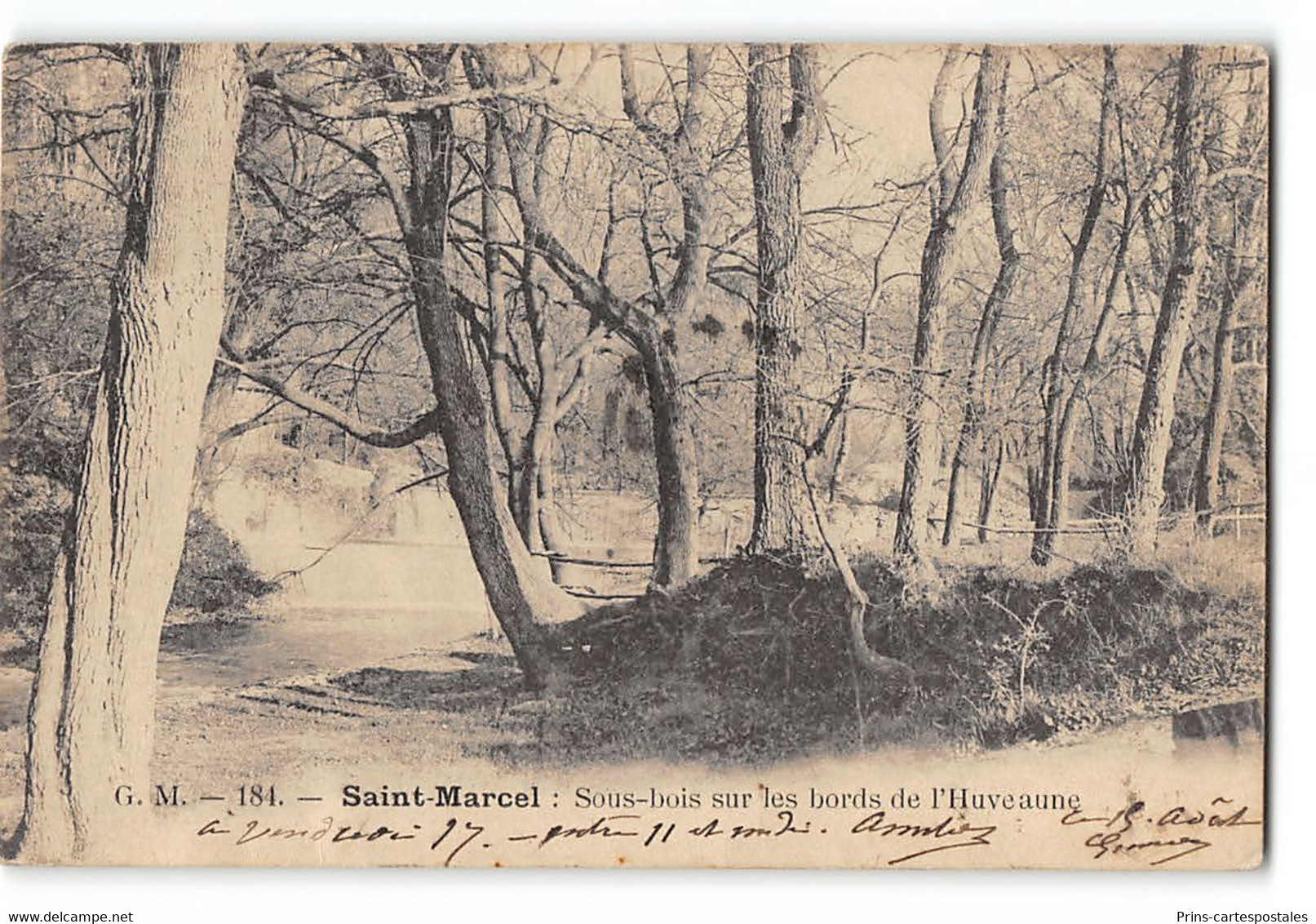 CPA 13 Marseille St Marcel Sous Bois Sur Les Bords De L'Huveaune - Saint Marcel, La Barasse, Saintt Menet