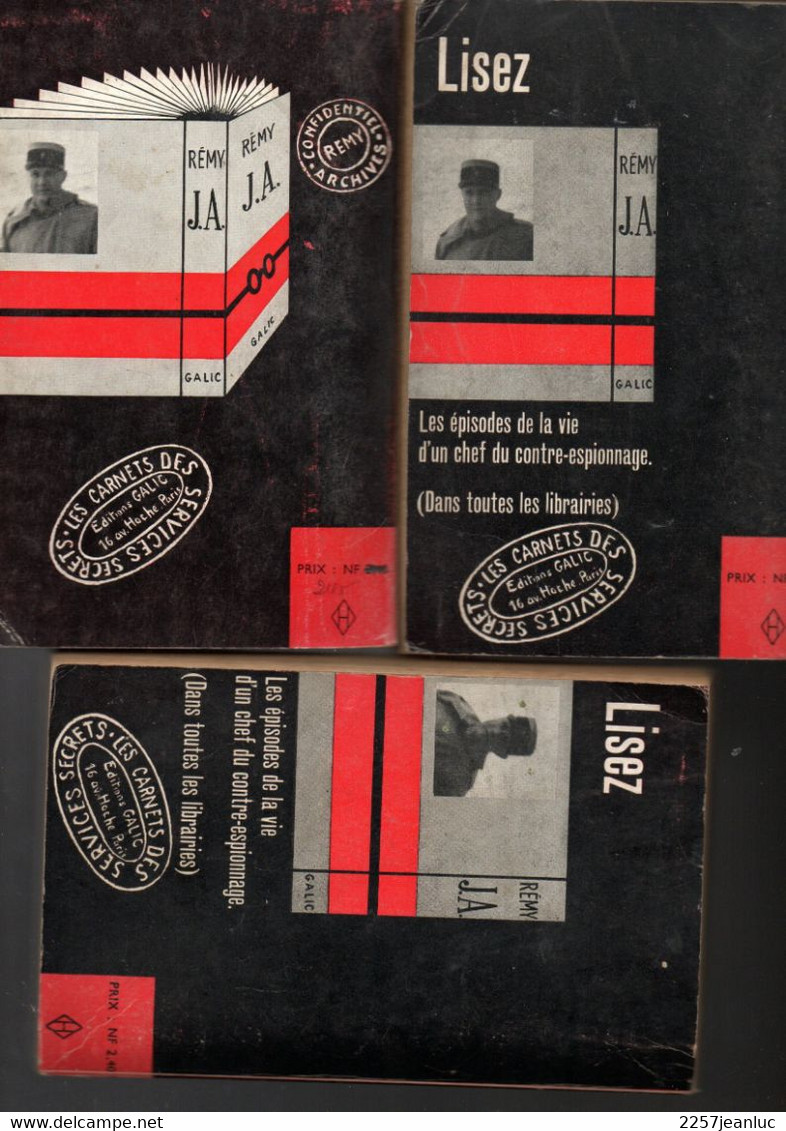 Lot De 3 N: Collection Les Carnets Des Services Secret .Mission Cuba Le Cinqième Cargo & Sombre Histoire - Galic