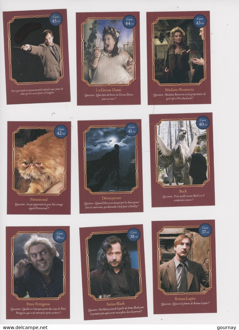 Harry Potter 90 cartes dont 4 réfléchissantes 4 thermosensibles 4 holographiques - Jeu complet AUCHAN Bizarding  world