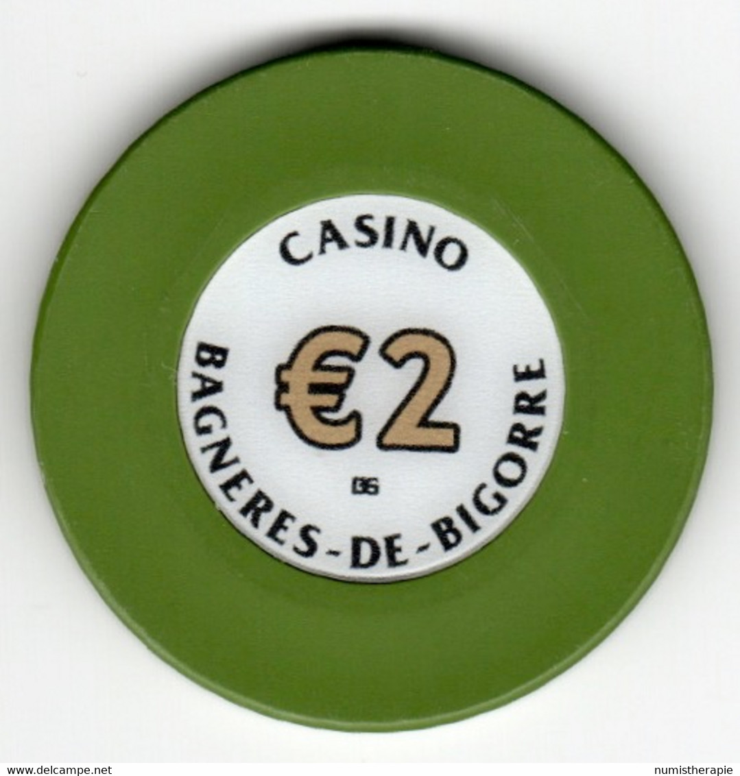 Jeton Chip BG : Casino Tranchant Bagnères De Bigorre €2 - Casino