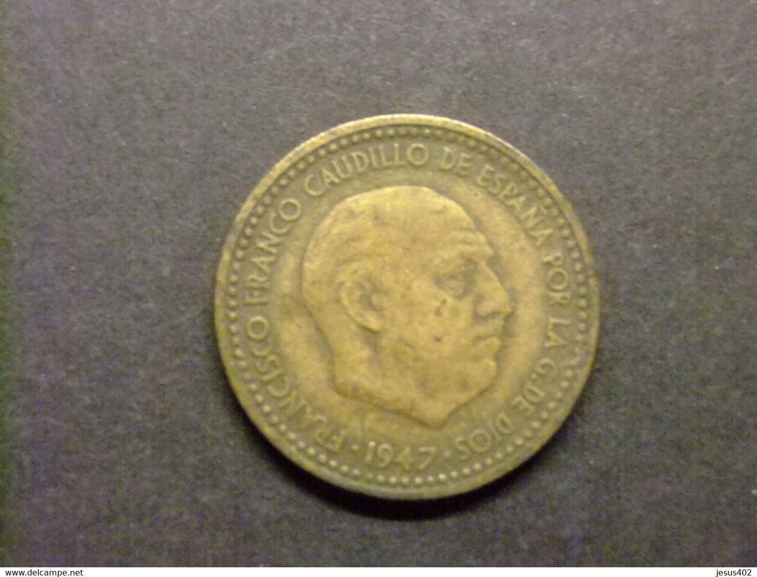 ESPAÑA ESPAGNE SPAIN / PESETA FRANCO 1947 ESTRELLA 1949 - 1 Peseta