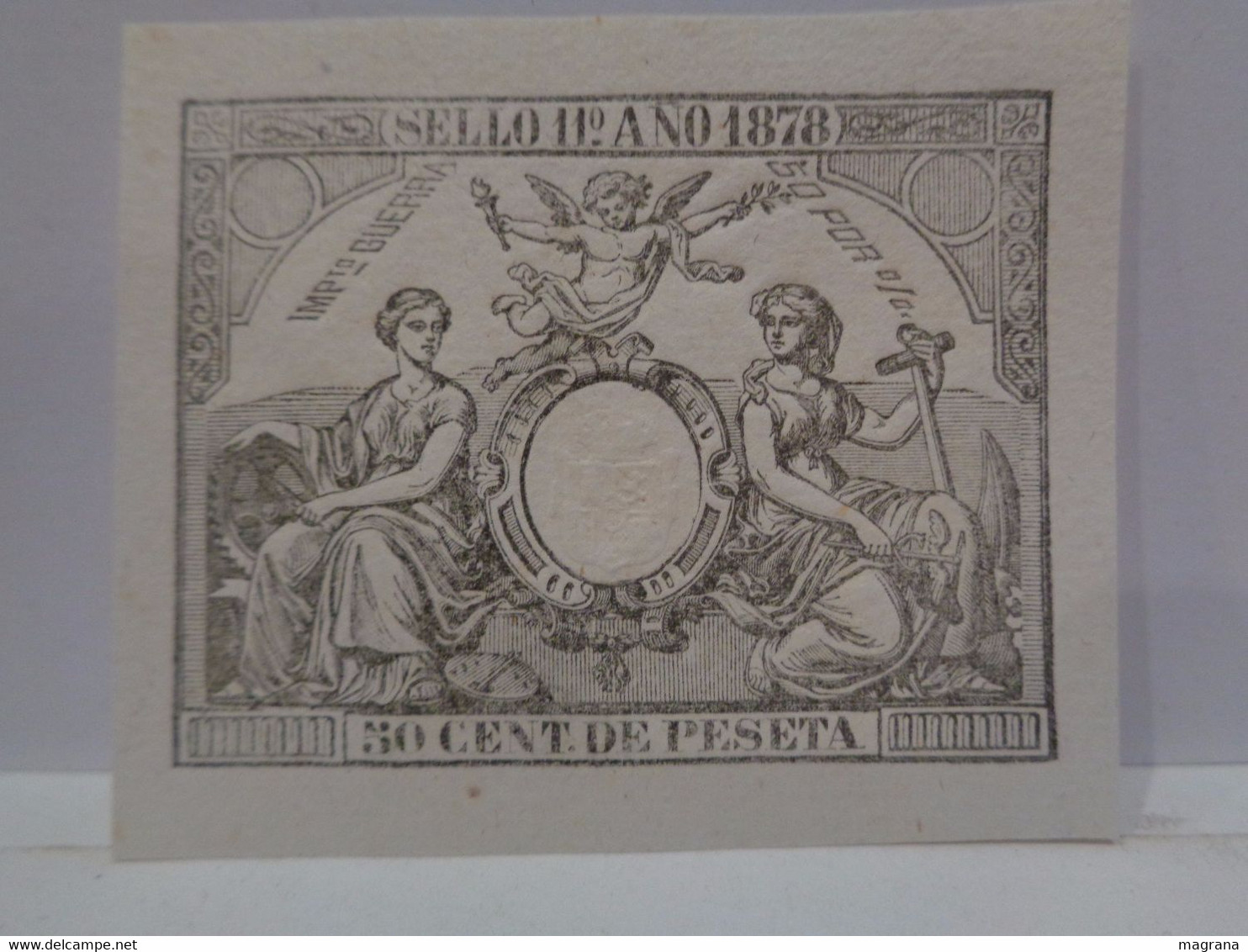 Sello 11º. Año 1878. 50 Cent De Peseta. España. - Other & Unclassified