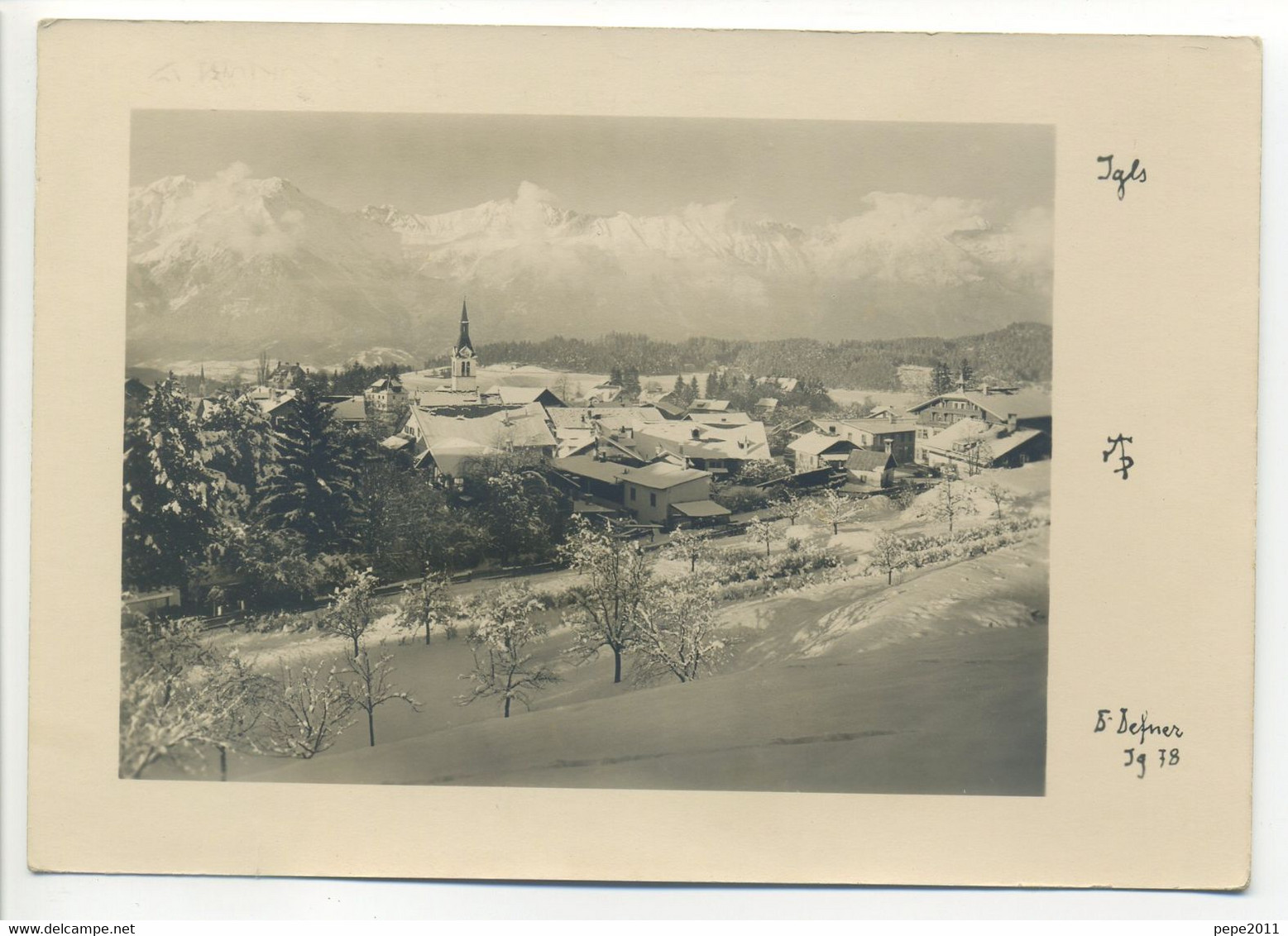 Tyrol Igls Unter Dem Schnee (Panorama, Totalansicht) Verlag Dr. Defner , Echte Photographie - Igls