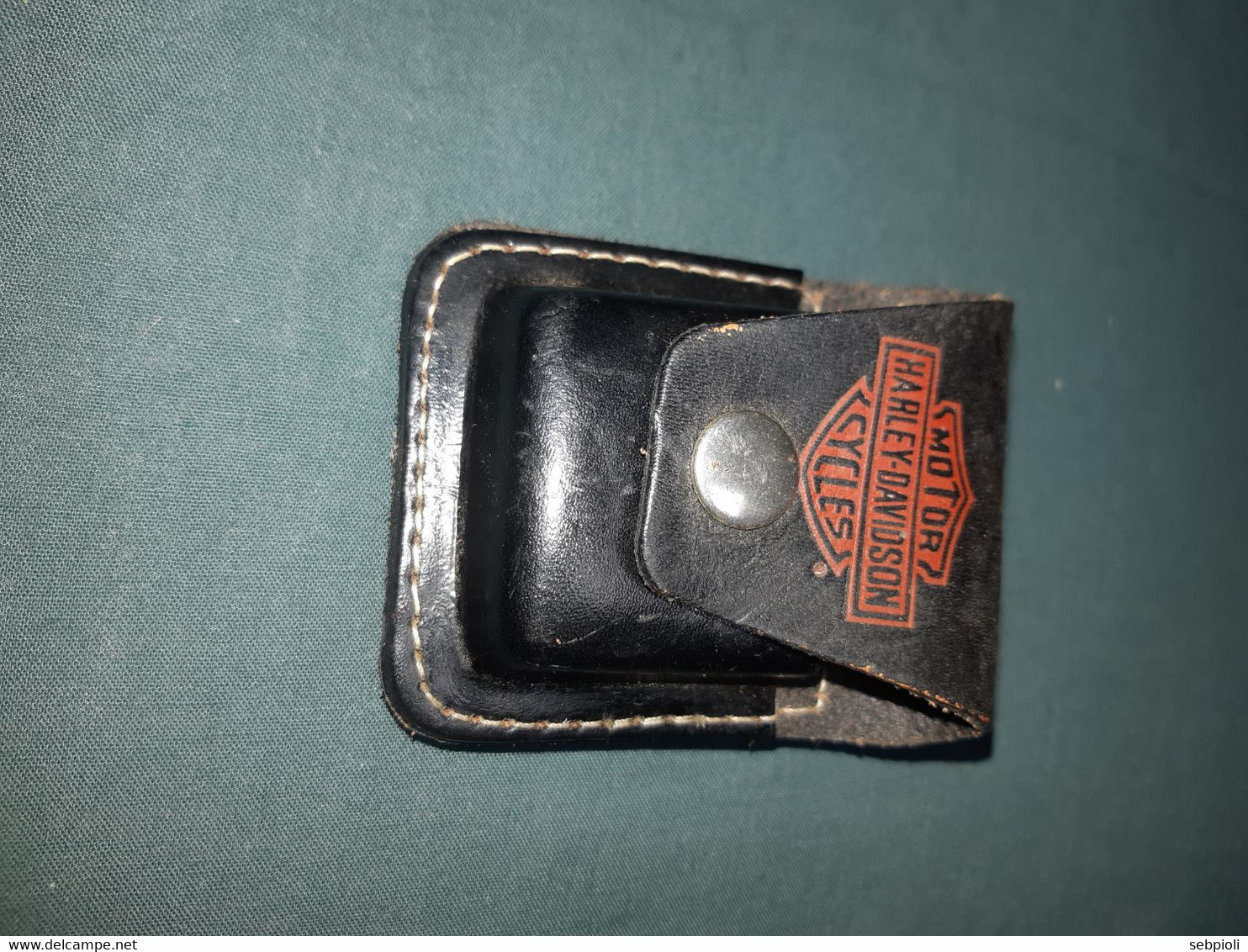 Zippo "Harley Davidson" 90 Ans Avec étui Ceinture Cuir, Gravé Sébastien P. - Zippo