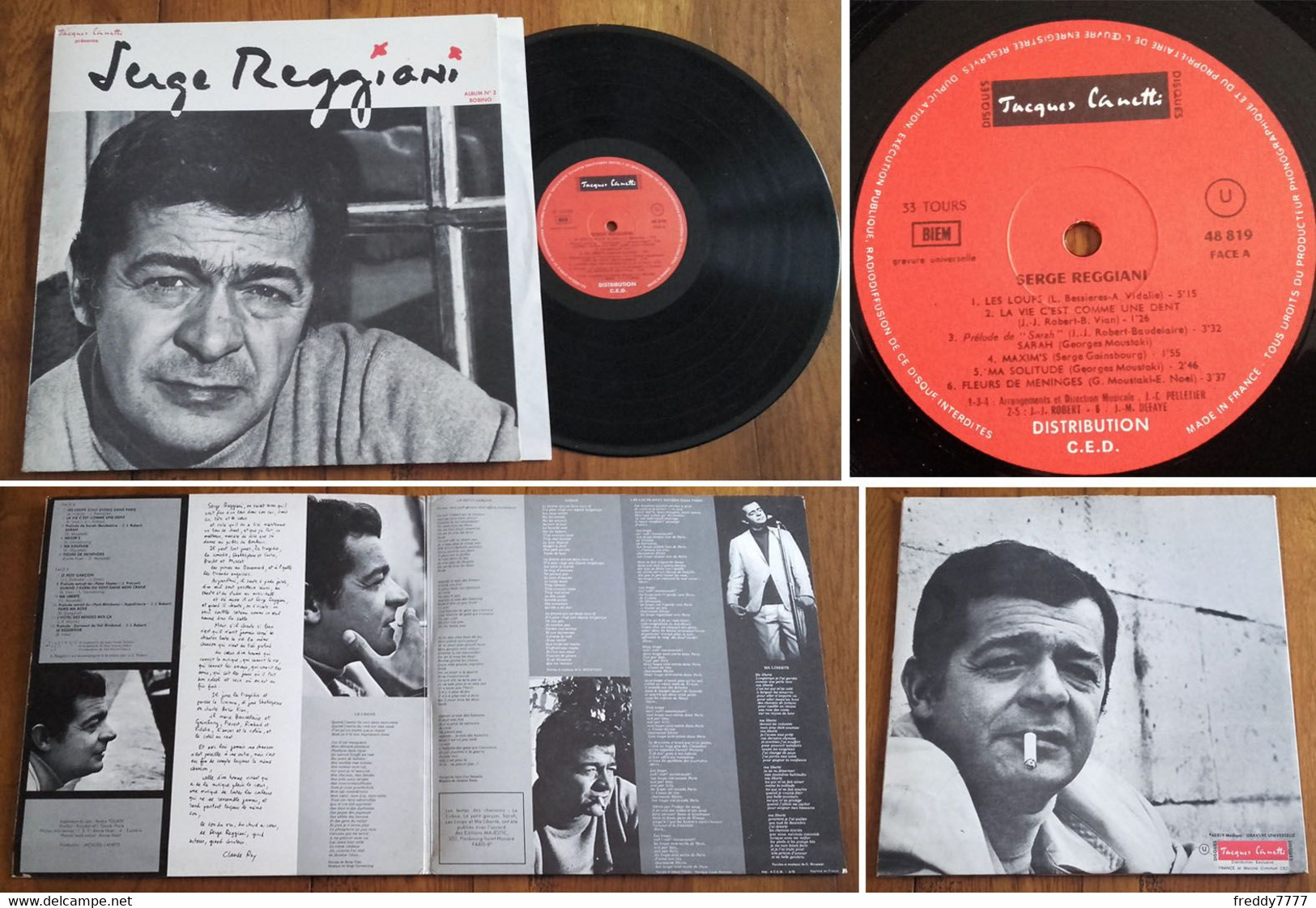 RARE French LP 33t RPM BIEM (12") SERGE REGGIANI (Serge Gainsbourg, Gatefold P/s, 1967) - Verzameluitgaven