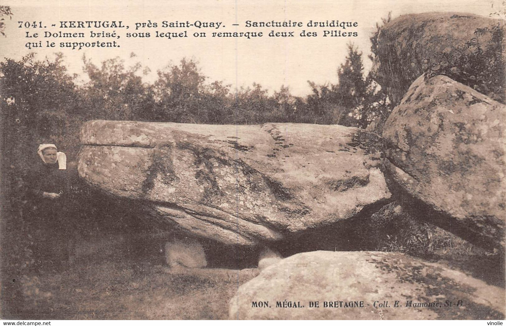 PIE-frpARG-21-4618 : KERTUGAL. SANCTUAIRE DRUIDIQUE. DOLMEN BRISE - Dolmen & Menhirs