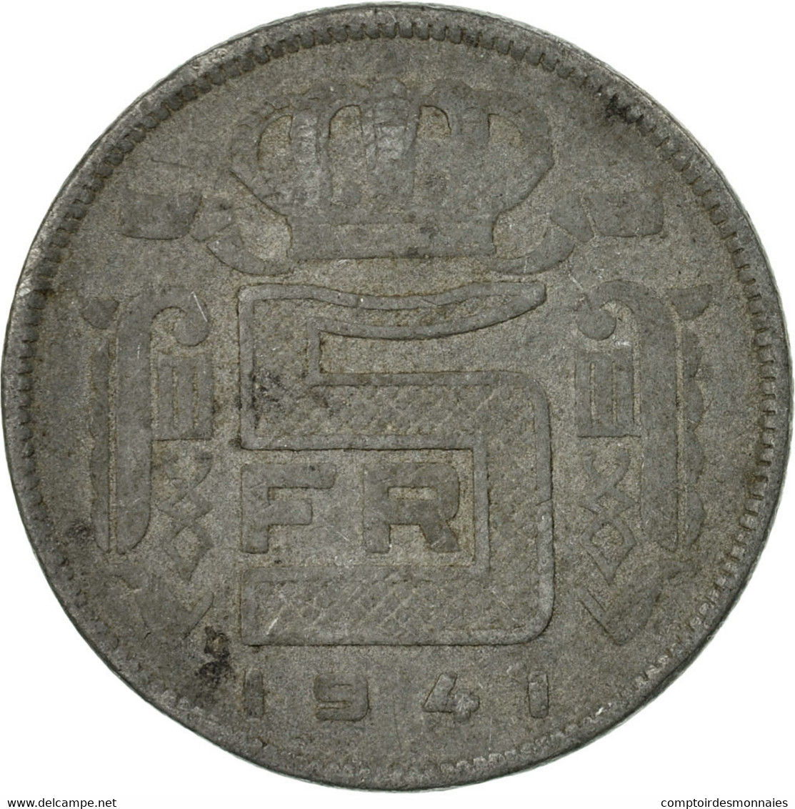 Monnaie, Belgique, 5 Francs, 5 Frank, 1941, TB+, Zinc, KM:130 - 5 Francs