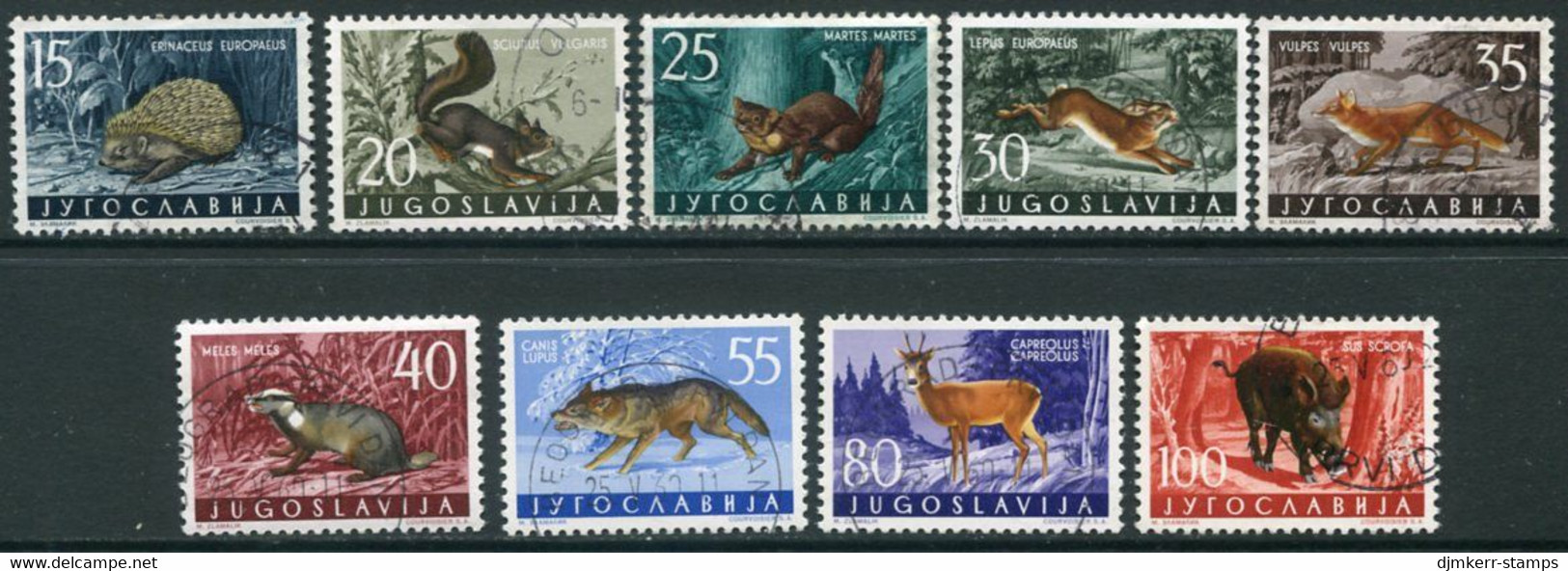 YUGOSLAVIA 1960 Mammals, Used.  Michel 917-25 - Oblitérés