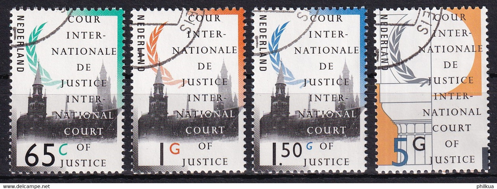 MiNr. 47 - 50  Niederlande, Dienstmarken1990, 23. Okt. Friedenspalast Und Kapitell - Officials