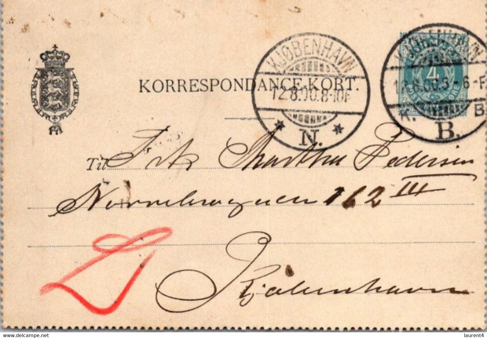 (3 C 17) Denmark - 1900 - Letter Card - Storia Postale
