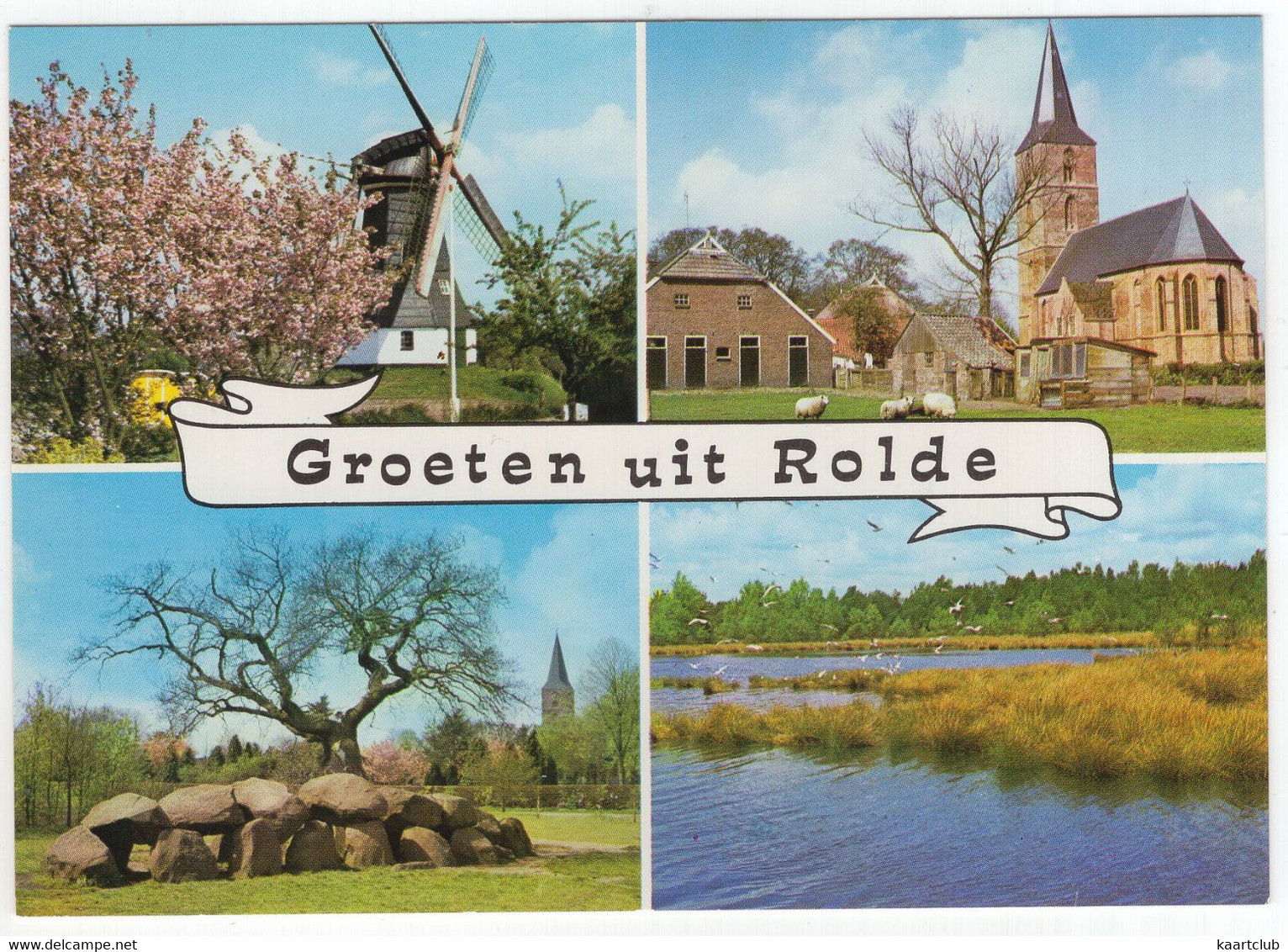 Groeten Uit Rolde - (Drenthe, Nederland / Holland) - Molen, Kerk, Hunebed, Meer - Nr L 1205 - Rolde