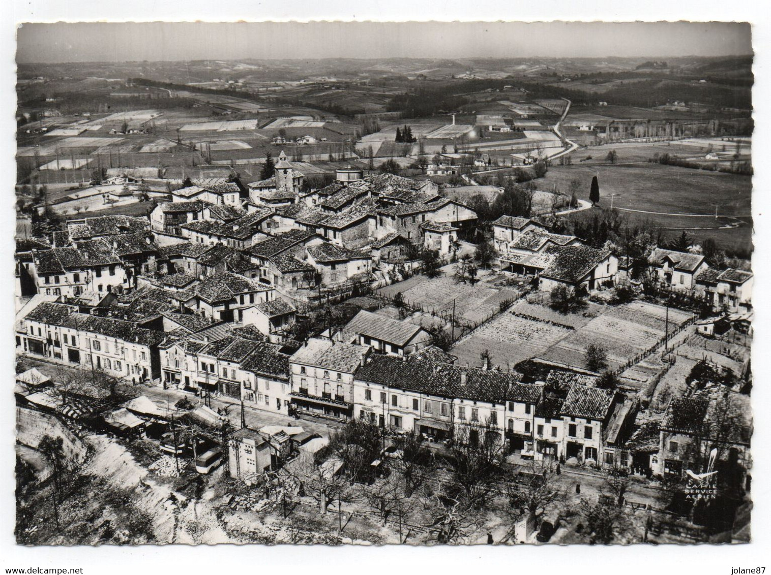 CPSM  82         MOLIERES     -        VUE AERIENNE - Molieres