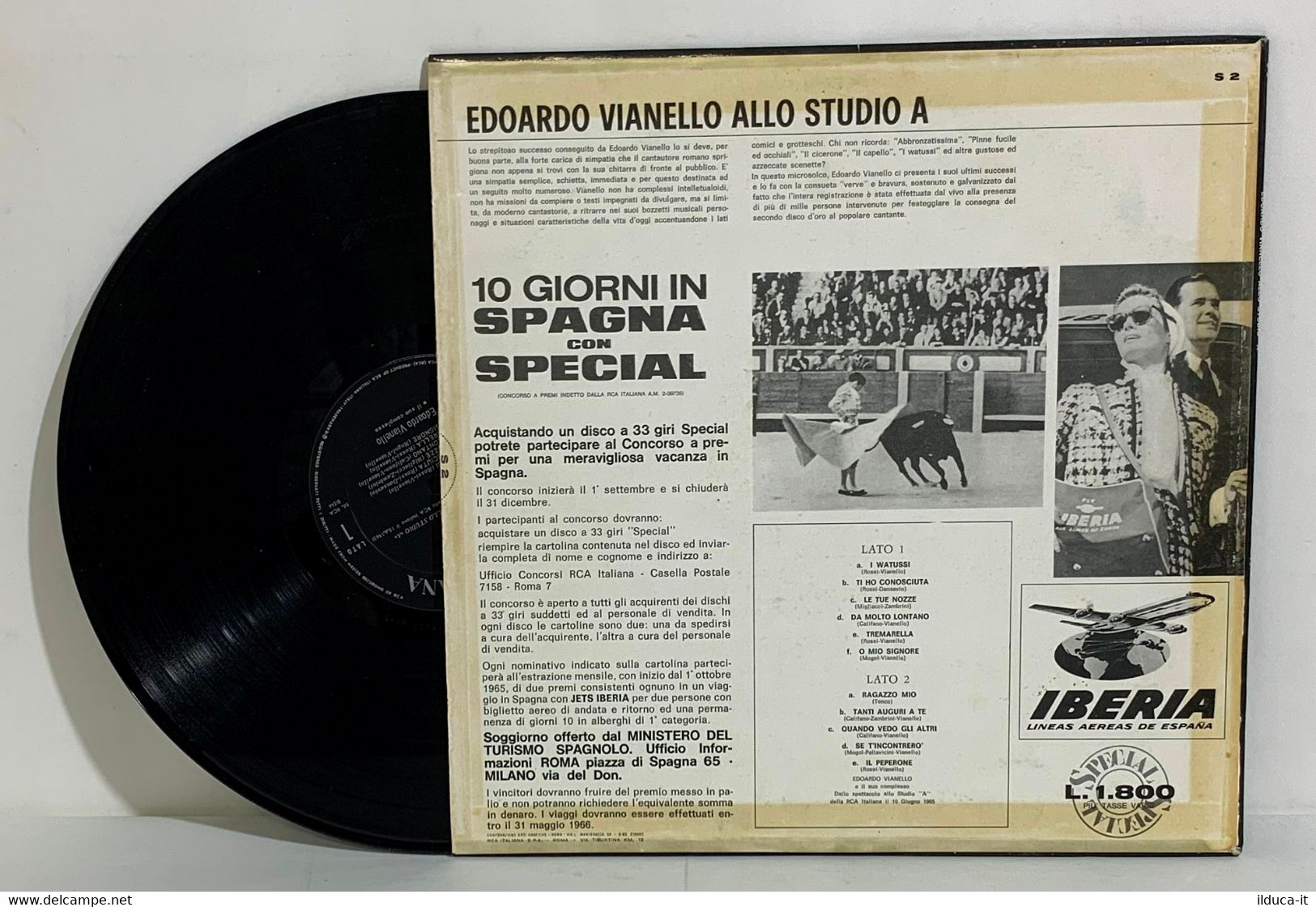 I101883 LP 33 Giri - Edoardo Vianello Allo Studio A - RCA Special 1966 - Sonstige - Italienische Musik