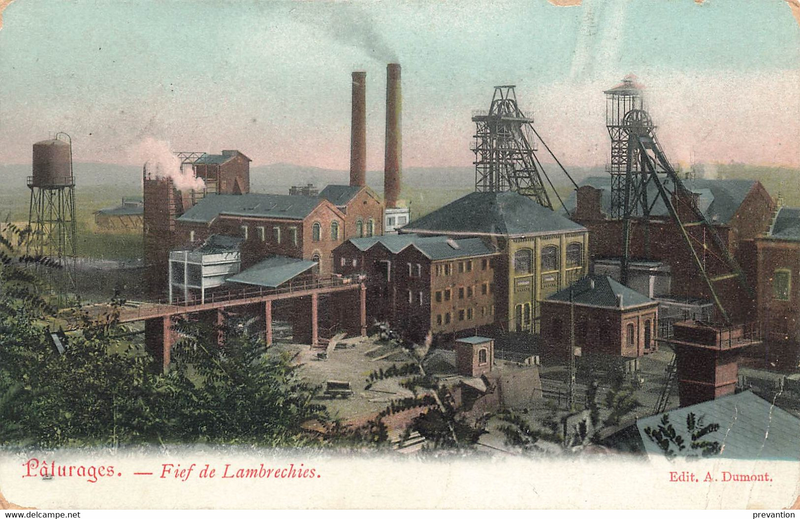 PATURAGES - Fief De Lambrechies - Carte Colorée Et Circulé En 1908 - Colfontaine