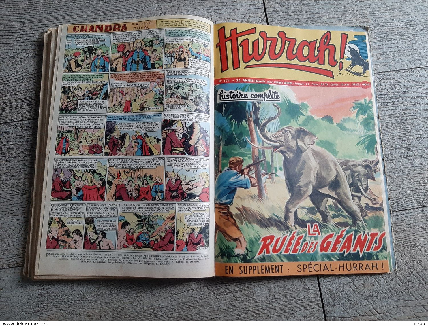 reliure hurrah N°17  bande dessinée  9 numéros histoires complètes 1957