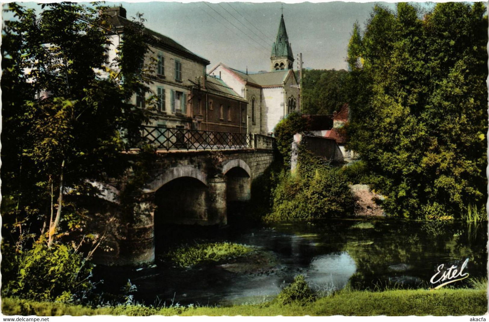 CPA AK BRAY-LU - Le Pont Sur L'Epte Et L'Église (380344) - Bray-et-Lû