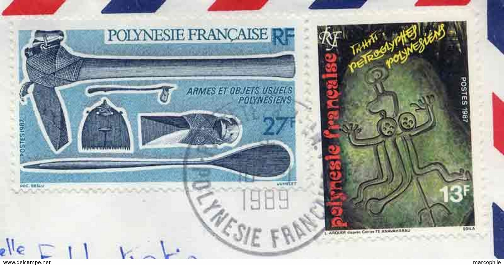 POLYNESIE - PAPEETE / 1989 LETTRE AVION POUR LA FRANCE (ref 8705) - Lettres & Documents