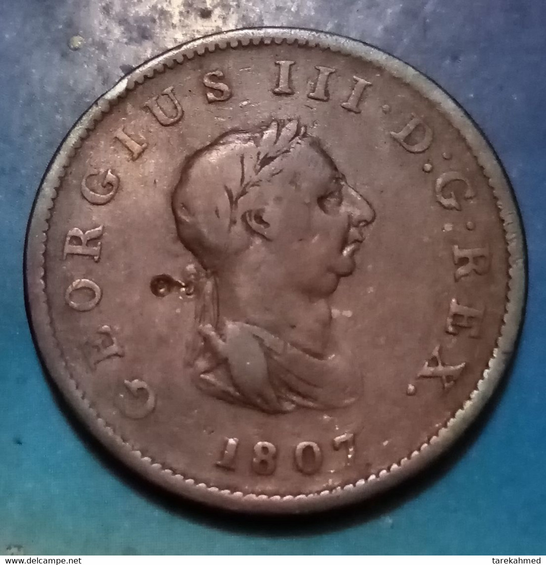 Grande-Bretagne, George III, 1/2 Penny, 1807, KM:662 , Gomaa - B. 1/2 Penny