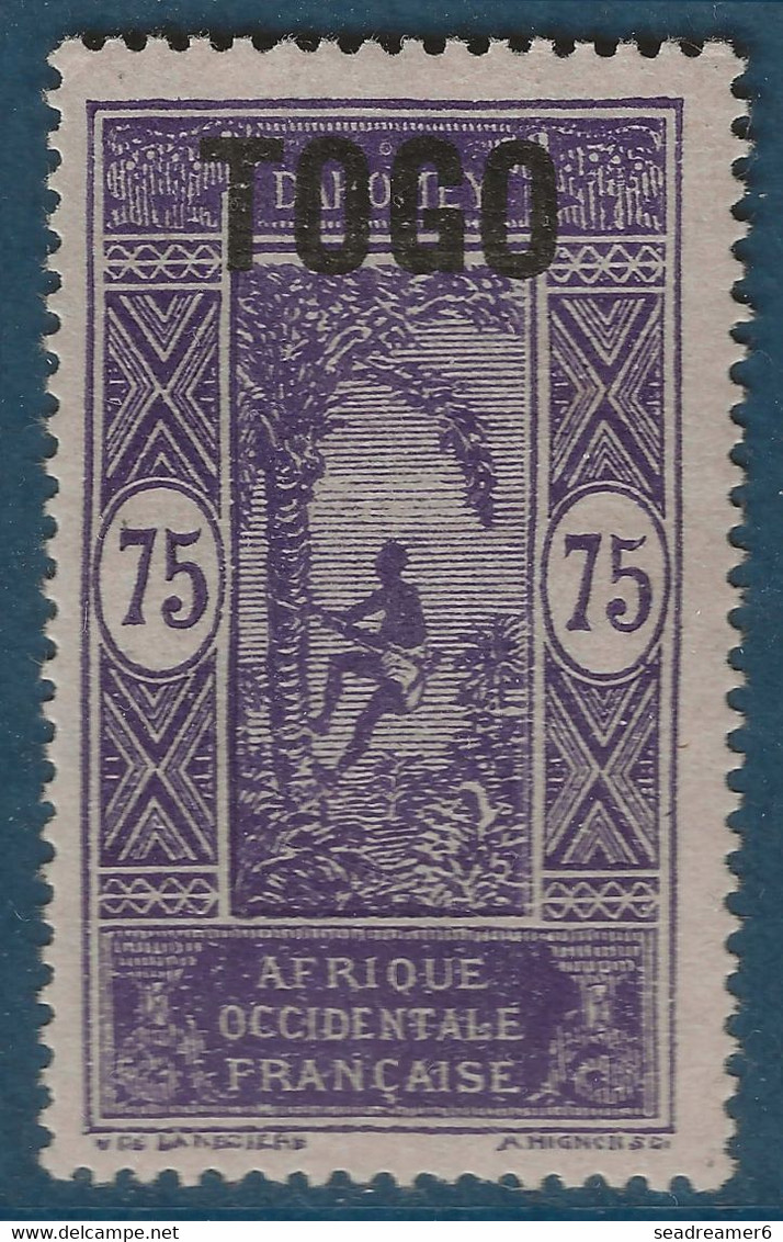 France Colonies TOGO N°114a* 60c Sur 75c Violet Sur Rose Variété Sans Les Chiffres 60 ! Très Frais Superbe ! - Ungebraucht