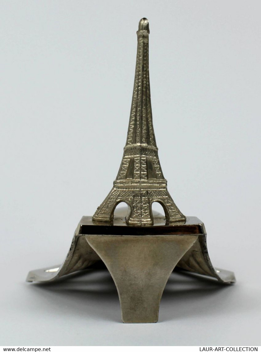 MAGNIFIQUE RARE ENCRIER / PLUMIER  ORFEAR CHROMÉ - TOUR EIFFEL - ART DECO FRANCE - ANCIEN      (0507.39) - Inktpotten