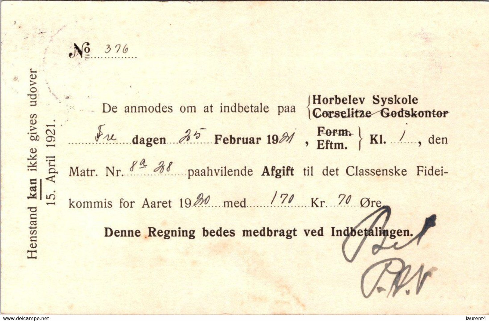 (4 C 8) Very Old Denmark - Brevkort - Posted 1925 - Andere & Zonder Classificatie