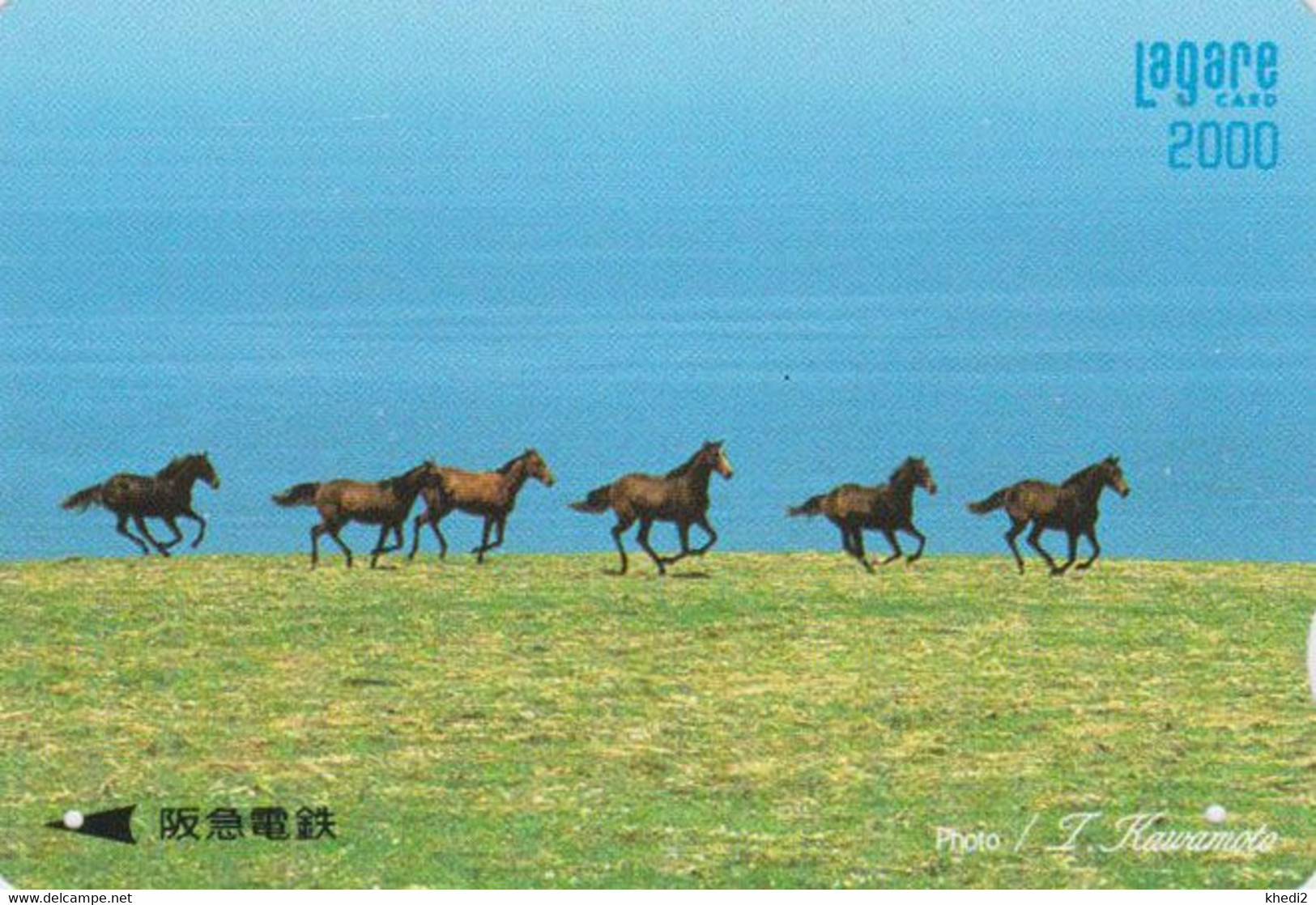 Carte Prépayée JAPON - ANIMAL - CHEVAL Chevaux - HORSE JAPAN Prepaid Kansai Lagare Transport Ticket Card - 390 - Pferde