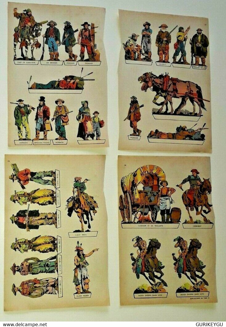 4 Pages Bd Découpis 1960/1966 SAGE EO Cow Boy Western Indiens Siksika Scout - Sagédition