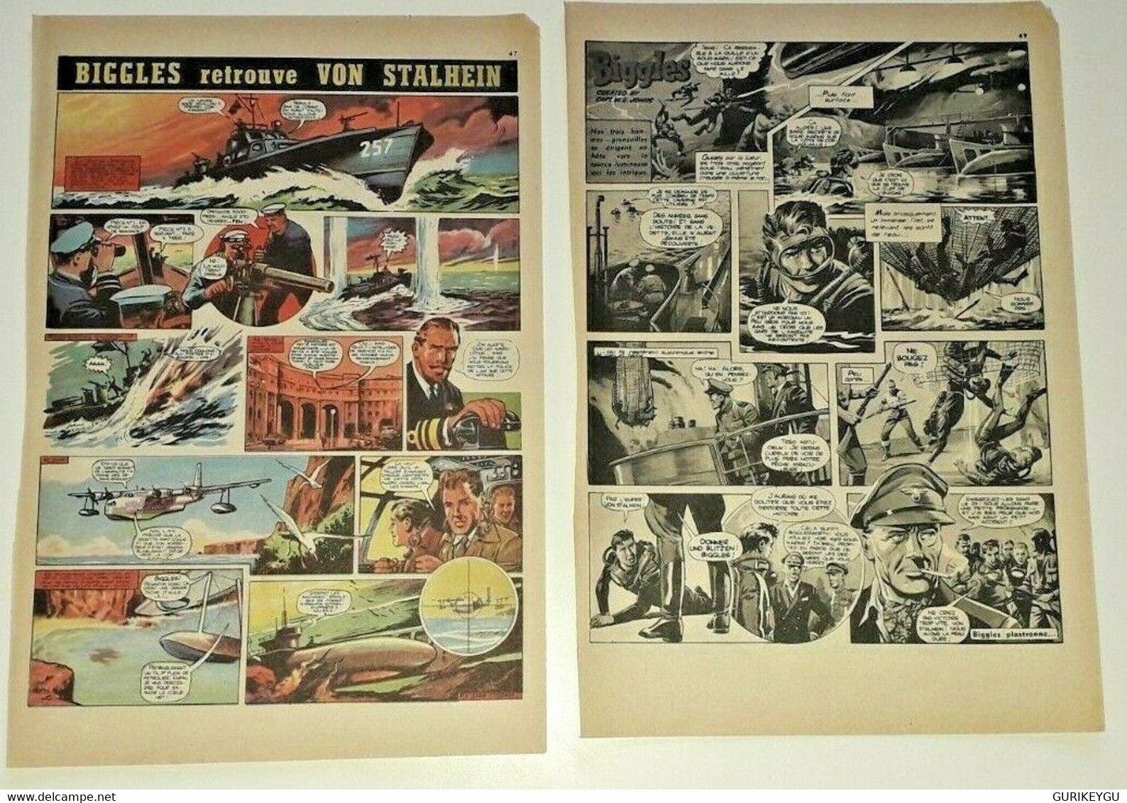 4 Pages Bd BIGGLES Retrouve VON STALHEIN 1963/1966 SAGE EO - Sagédition