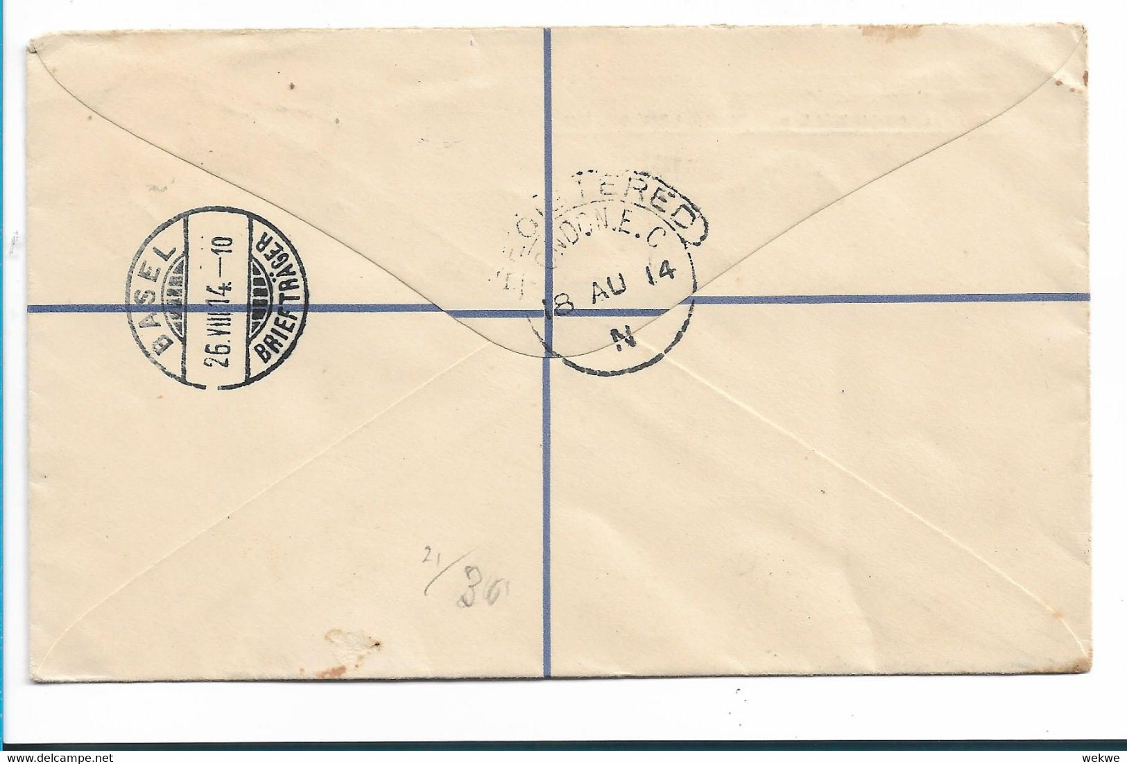 GBE027 / Eduard VII, Firmenganzsache Mit 2 Werteindrucken 1914 In Die Schweiz (Basel) - Briefe U. Dokumente