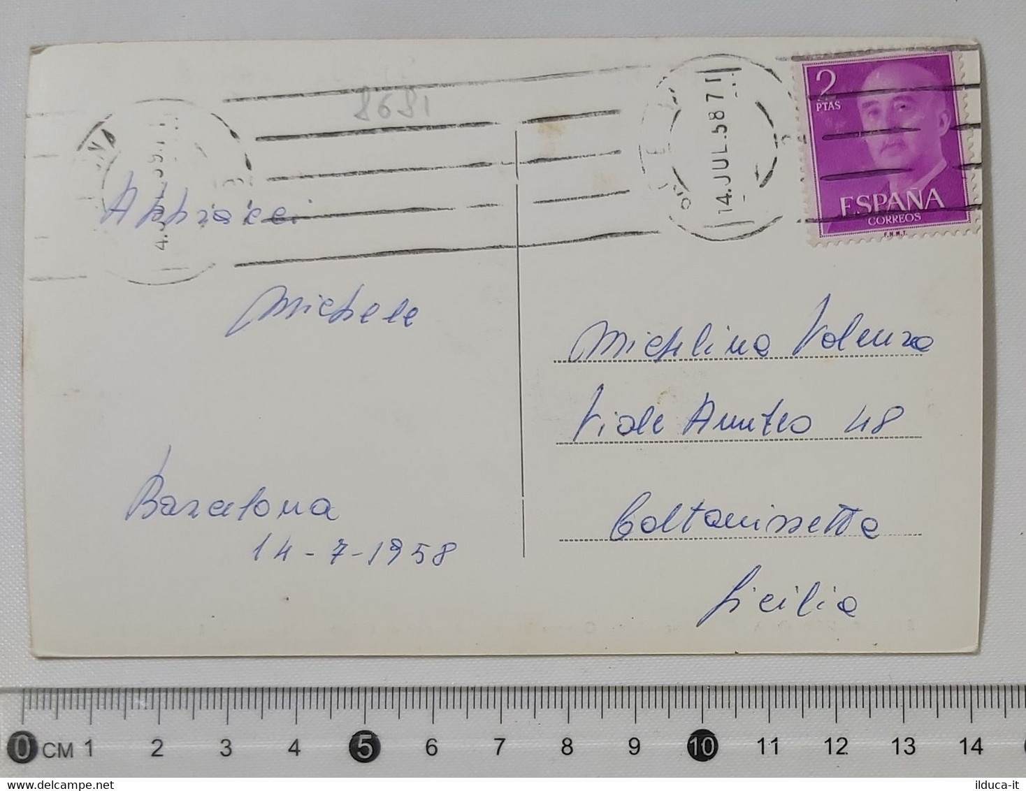 08681 Post Card - Barcelona - Avenida Del Generalissimo - Espana - Spagna - 1958 - Barcelona