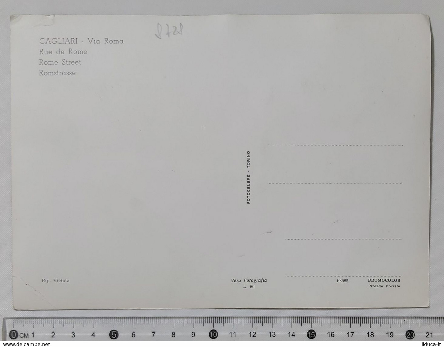 08728 Cartolina Fuori Formato - Cagliari - Via Roma Cm 21 X 14 .5 - Cagliari