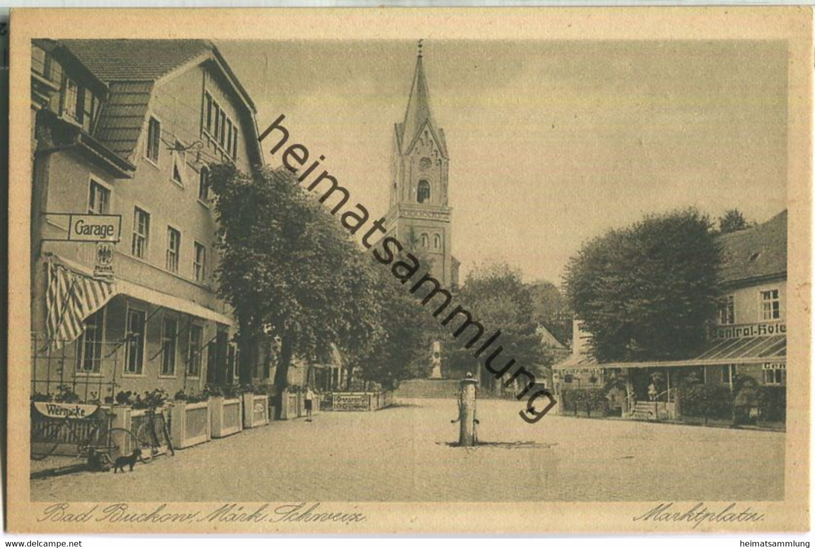 Bad Buckow - Marktplatz - Verlag Arthur Redecker Berlin 20er Jahre - Buckow