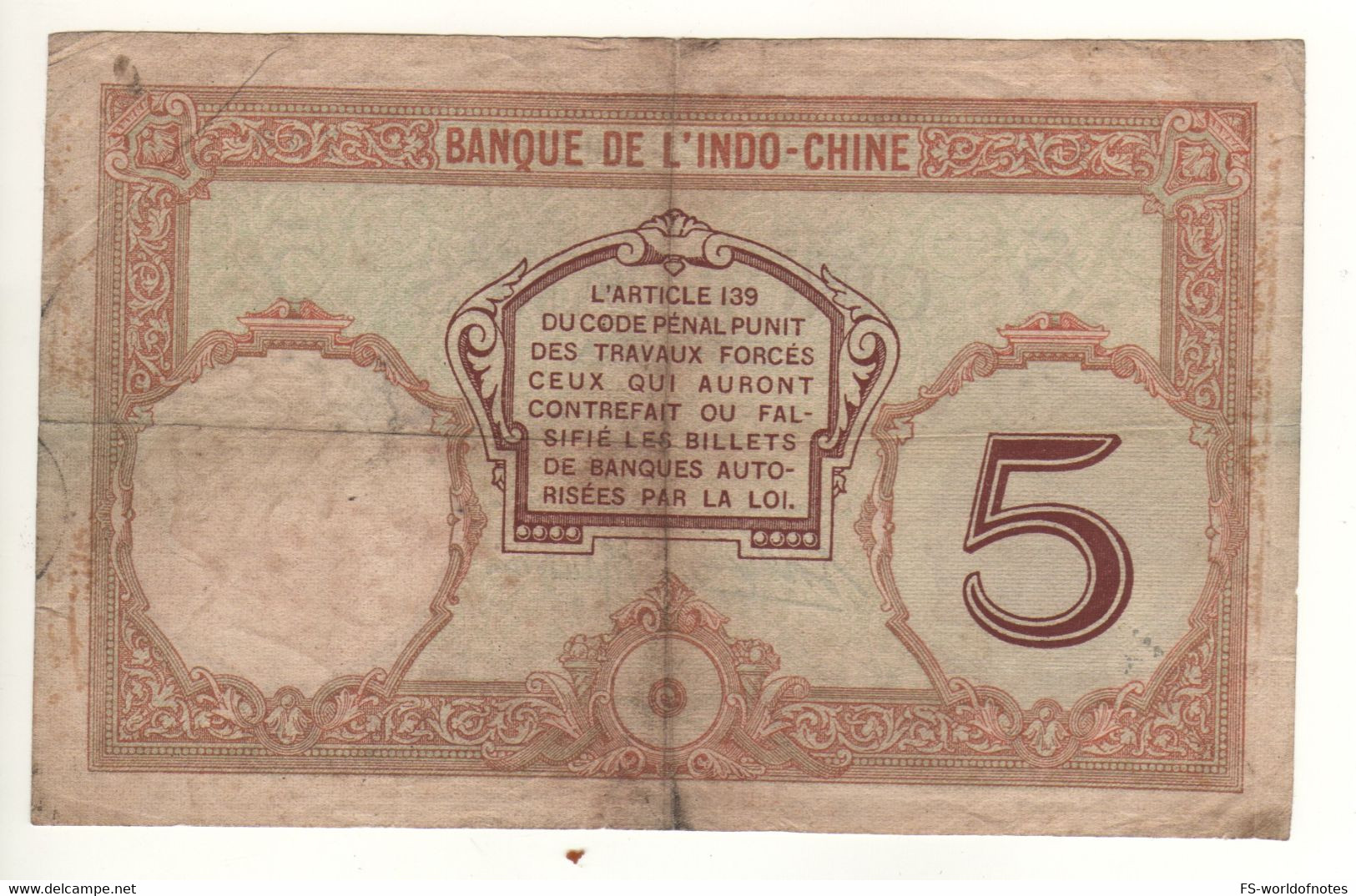 NEW  CALEDONIA   5  Francs  (  Helmeted Woman )  P36b  Signature Titles: "Président & Directeur Général" - Andere - Oceanië