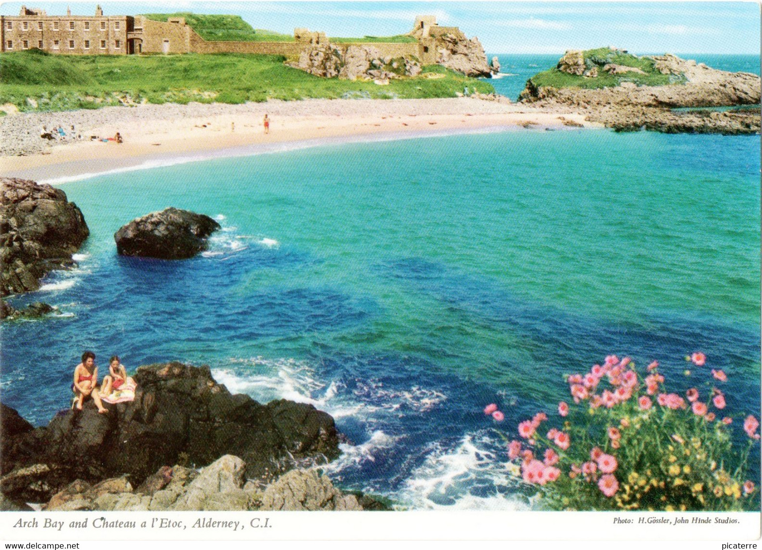 Alderney-Arch Bay & Chateau L'Etoc - C1970s-  (H.Gossler-John Hinde) -ile Aurigny - Alderney