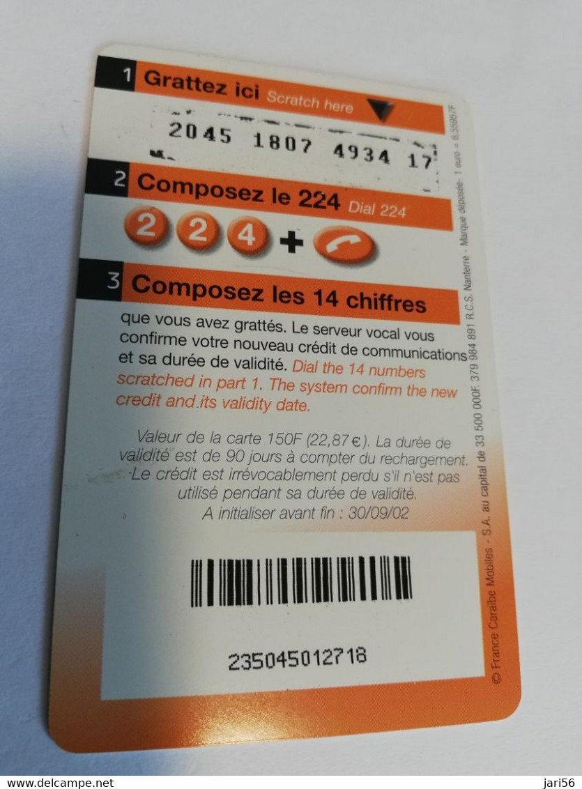 Phonecard St Martin French  ORANGE ,150 Units   SEASTAR  Date:30-09-02  **6580 ** - Antillen (Französische)