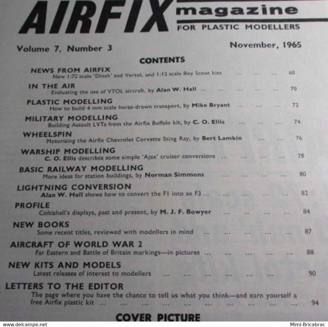 AIRFIXMAG2021 Revue Maquettisme En Anglais AIRFIX MAGAZINE De Novembre 1965 , TBE , Sommaire En Photo 3 - Grossbritannien