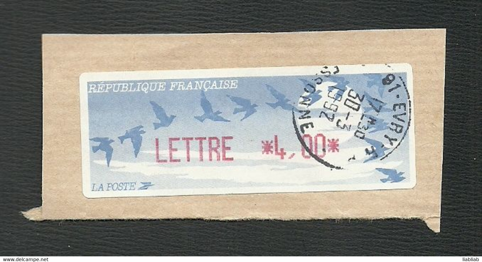 2 TIMBRES  DE DISTRIBUTEUR - LES OISEAUX DE JUBERT - - 1990 Type « Oiseaux De Jubert »