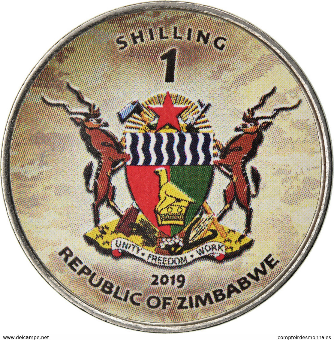 Monnaie, Zimbabwe, Shilling, 2019, Tanks - Altay, SPL, Nickel Plated Steel - Simbabwe