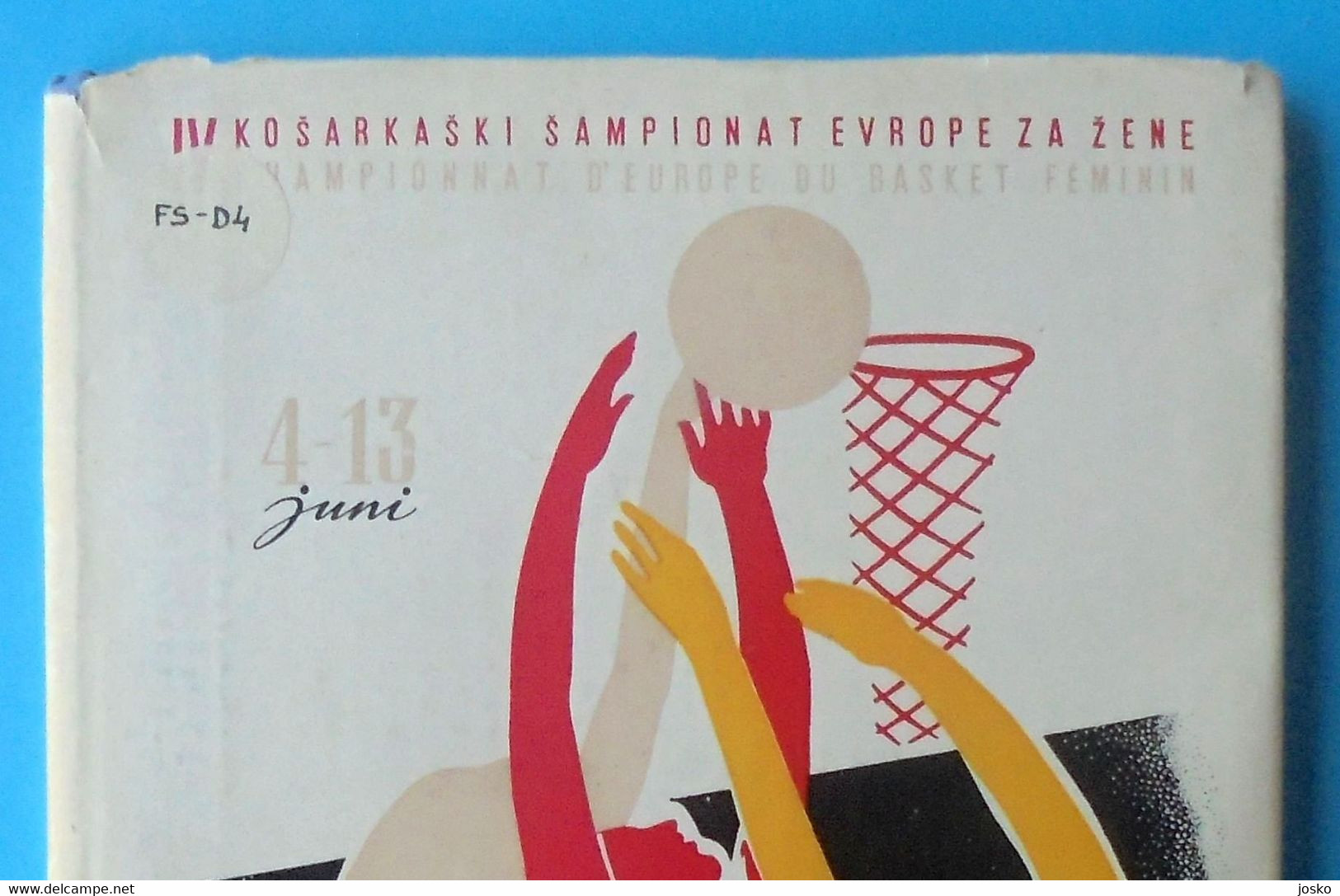 EuroBasket Women 1954 ... Yugoslavia Vintage Basketball Book - Post Programme-review * Basket-ball Pallacanestro - Libros