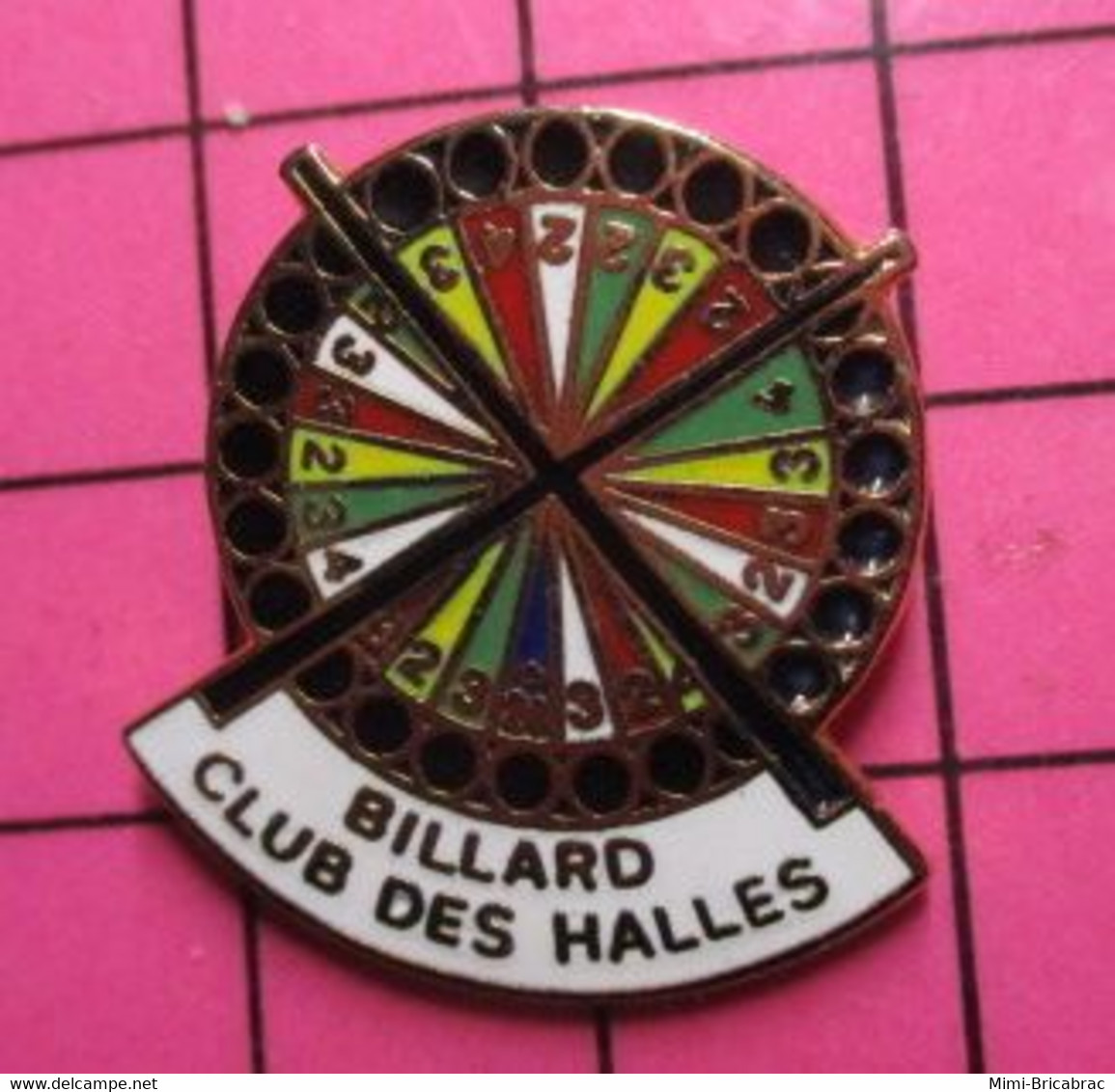 513i Pin's Pins / Beau Et Rare / THEME : SPORTS / BILLARD CLUB DES HALLES - Billiards